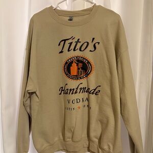Tito’s Gildan Tan Crewneck Sweater